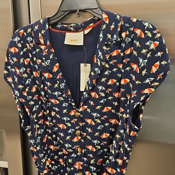 💕ANTHROPOLOGIE MAEVE💕 Catherine Shirtdress ~ Beach Umbrella Print 14 NWT - Picture 13 of 16